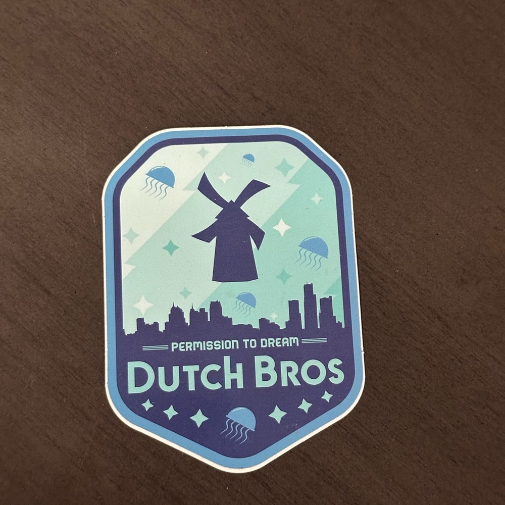 Dutch Bros Blue and Teal Sticker